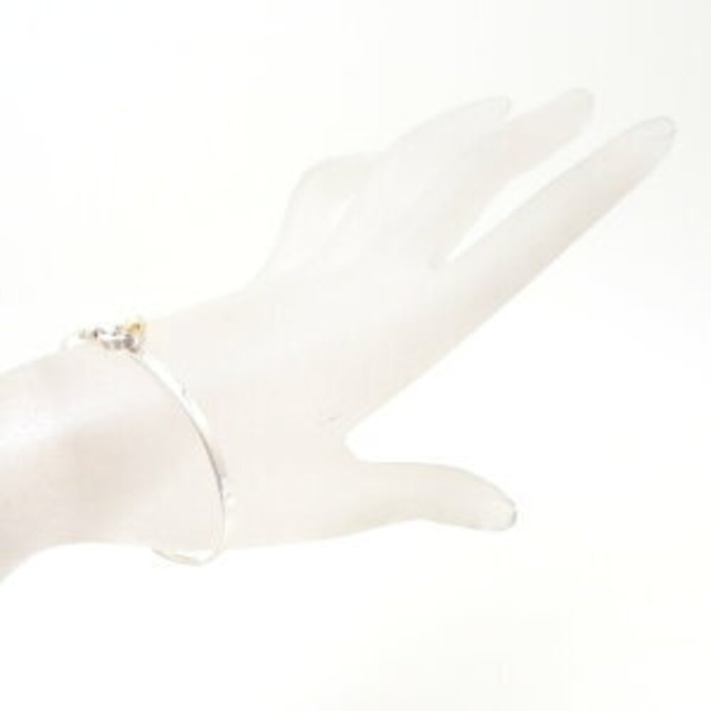 Tiffany Hook Eye Bangle Silver Yellow Gold